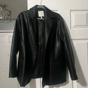 Avec les filles hale faux leather jacket